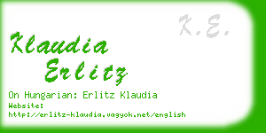 klaudia erlitz business card
